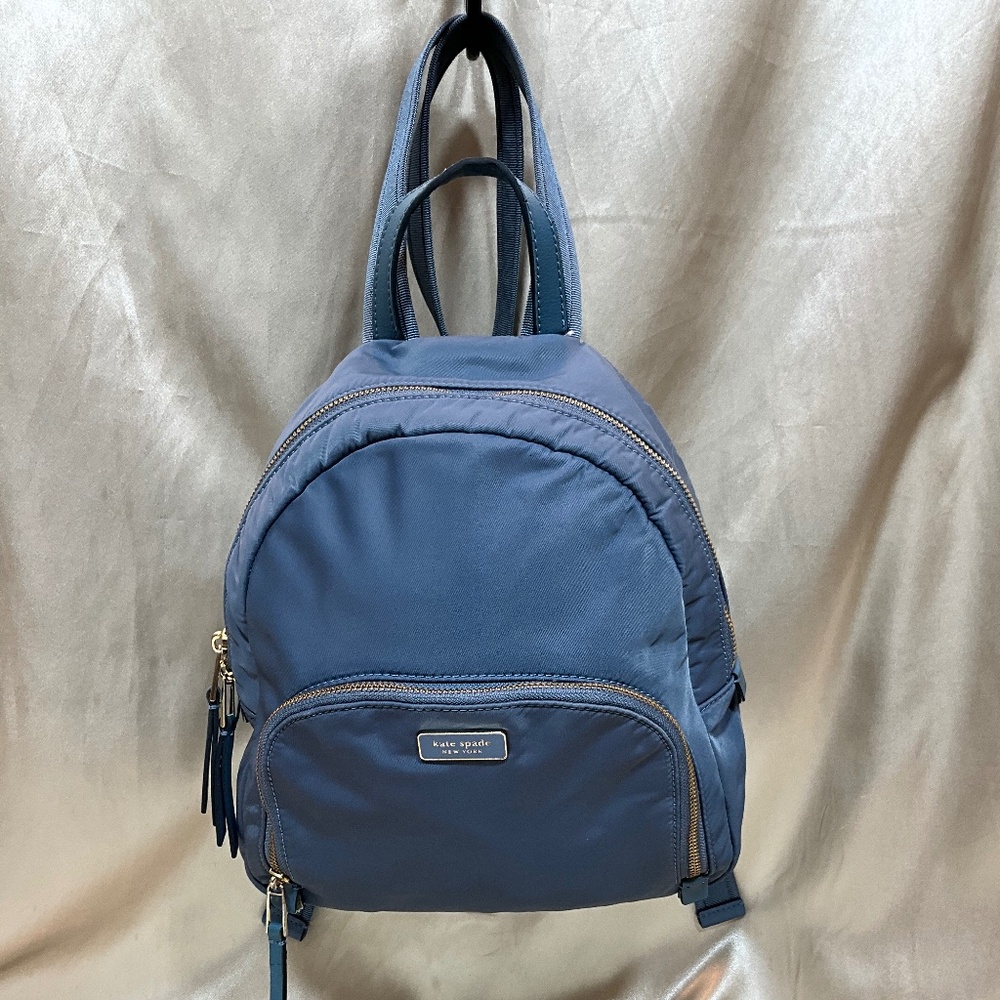 Kate Spade  Blue nylon backpack.   9-H6Eb